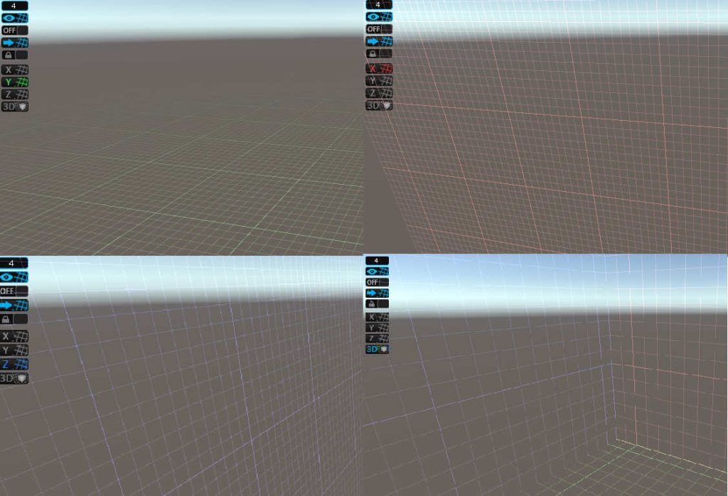 The four different views of ProGrid